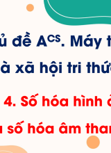 Chủ đề A CS - Bài 4. Số hóa hình ảnh và số hóa âm thanh